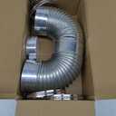 Air Jade 2 Pcs 90 Degree Dryer Vent Elbow, 4" Diameter Metal Elbow Vent Connector for Dryers, HVAC Duct Pipe Ductwork, Galvanized Dryer Vent Elbow Connector for Tight Space