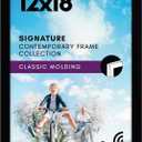 Americanflat 12x18 Poster Frame with Shatter-Resistant Glass - Signature Collection - Gallery-Style Frames Made of Engineered Wood - Photo Frame for Wall Display - Black