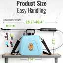 2 Gallon Battery Powered Sprayer, Rechargeable Electric Sprayer with 2 Speeds, 4 Nozzles, Battery Indicator, Retractable Wand, Adjustable Padded Shoulder Straps and Storage Bag for Lawn and Garden