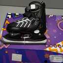 Nattork Adjustable Kids Ice Skate for Boys Girls Adult, Soft Padding and Reinforced Ankle Support Ice Hockey Skates for Beginners (Large(5-8), Black)