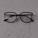 Vintage Cat-eye Blue Light Blocking Glasses for Women, Lightweight TR90 Fashion Eyeglasses (Black)