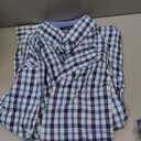 Alimens & Gentle Men's Plaid Button Down Shirts Cotton Long Sleeve Dress Shirts Regular Fit Gingham Shirts, XL