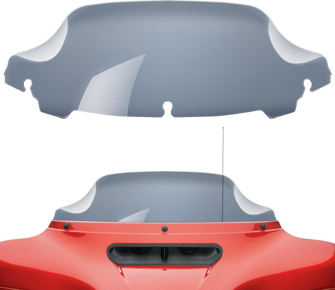 Amazicha 7" Smoke Wave Windshield Windscreen Compatible for 2014-2023 Harley Davidson Touring Street Glide/Electra Glide/Ultra Limited/Tri Glide FLHT FLHX FLHXS FLHTK (Tint)
