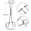 DJCIW Septum Piercing Clamps, 6.3" Piercing Pliers Surgical Stainless Steel Piercing Tools for Nose Septum Ear Cartilage Industrial Piericng Tube Forceps Pliers