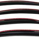 Evo JDM Wavy Mugen Window Visors Rain Sun Guard Vent Acrylic Left Right for Mitsubishi for Lancer 2008-2017 Smoke/Tinted 4CAR-WDM- ML08V2-94039M