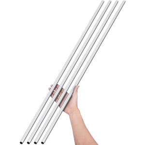 Aluminum Tube, 6063 Aluminum Round Tube, 3/8" OD x 0.04" Wall x 36" Long Seamless Aluminum Straight Tubing, 4 Pieces