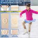 Shappy 2 Pair Figure Ice Skating Knee Pads Gel Dance Knee Pads Cushion and Support Breathable Material for Dancing Skating Women Girl Men M