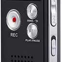 Digital Voice Recorder 16GB Voice Recorder with Playback for Lectures - USB Rechargeable Dictaphone Upgraded Small Tape Recorder Device