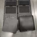 Flamaker 30 Gallon Trash Can, Resin Outdoor Garbage Can with Lid, Waterproof Hideaway Patio Waste Bins for Outside Use (Black)