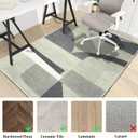 Office Chair Mat for Hardwood Floor, 72"x48" Easy Glide Computer Desk Mat Protector for Rolling Chair Under Desk Rug Nonslip Backing, Machine Wash, (Modern)
