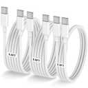 3-Pack [3.3FT+6.6FT+6.6FT] 60W USB C to USB C Cable, Type C Fast Charging Cable for iPhone Air 17 16e 16 15 Pro Plus Pro Maxfor Galaxy S25/S24, for iPad Pro/Air/mini, for MacBook Pro/Air and More (White)