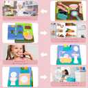 AIXMEET Toddler Busy Board, Sensory Busy Board for Toddlers 3456 Year Old, Montessori Felt Quite Book Preschool Early Learning Educational Travel Toys Autism Sensory Cloth Book