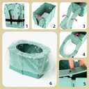 Travel Potty,Portable Potty Seat Foldable Travel Training Toilet Seat,Foldable Toilet for Outdoor Camping (Blue)
