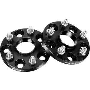 15mm 5x4.5 Wheel Spacers Compatible with Lexus ES300 330 350, GS300 350 430 450, IS250 300 350, LS400 430, Toyota Tacoma Camry Highlander, 2PCS 5x114.3 Wheel Adapters with 12x1.5 Studs & Bore 60.1mm (Black)