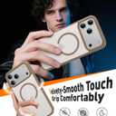 Magnetic for iPhone 17 Pro Max Case,[Anti-Slip][Compatible with MagSafe][Military Grade Drop Protection] Shockproof Protective Translucent Matte Phone Case for iPhone 17 Pro Max Case,Brown