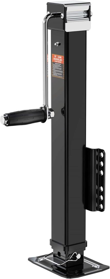 YOMILINK 8000 lbs Trailer Jack, Bolt-On, 28.6" Vertical Travel, Heavy Duty, Adjustable Drop Leg, for Utility Trailer, Yacht, Boat,Black