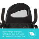 Summer Infant 3Dlite+ Convenience Stroller, Lightweight Umbrella Stroller with Oversized Canopy, Extra-Large Storage and Compact Fold, Black