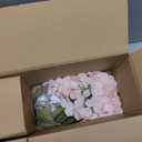 4 Sets Mason Jar with Lights Pink Hydrangea Decorative Pink Centerpieces for Tables Mason Jars Flowers Decorations LED Farmhouse Vase for Home Wedding Event Party Decor