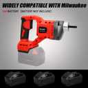 Handheld Concrete Vibrating Tool Compatible with Milwaukee 18V Battery, 600W Cordless Concrete vibrator with 3.8FT Shaft Rod 5,500VPM Portable Pencil Vibrarator Remove Air Bubble(No Battery)