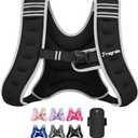 Fragraim Weighted Vest for Women Men - 22lb Weight Vest with Reflective Stripe, Detachable Phone Pouch, Ideal for Walking, Strength Training, Running, Workout, Cardio