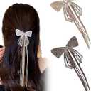 Diamond Non-Slip Strong Metal Butterfly Hair Claws Sparkly Hold Pearls for Women, Big Cute Headwear Gifts