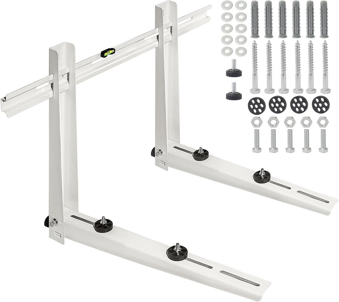 Mini Split Wall Mounting Bracket for Air Conditioner Heat Pump System Unit 9000-36000 BTU, Heavy Duty Foldable Support Bracket for for Ductless Mini Split, HVAC, Compressor