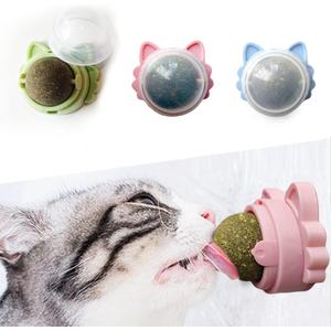 Oncpcare 3 Pack Rotatable Edible Catnip Balls for Cats Wall Cat Mints Ball Toys for Indoor Cats Cat Removal Hairball Toys Catnip Balls Treats for Kitten Kitty Playing Chewing