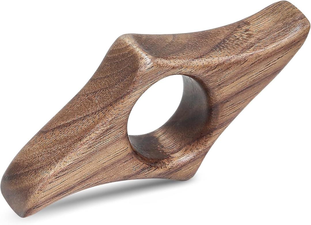 Walnut Book Page Holder, Smooth Finish Wood Book Holder for Reading, Ideal Book Reader Gifts & Reading Accessories,Book Worm Gifts for Women, Thumb Book Page Holder (Medium)