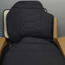 OASIS AUTO Car Seat Covers Premium Waterproof Faux Leather Cushion Universal Accessories Fit SUV Truck Sedan Automotive Vehicle Auto Interior Protector Full Set (OS-004 Black) (Full Set, Black)