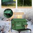 Large Heated Cat House for Outside with Dampless Deck, Highly Elevated, Exit-Only Door, Waterproof Insulated Outdoor Cat Shelter for Feral Stray Barn Cat