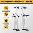 24-40 Inch Aluminum Alloy Drywall Stilts with Sliver for Working at High Places (Silver,24-40 Inch)