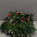 Christmas Garland with Lights, 50 LEDs 9FT Prelit Garland Battery Operated Outdoor Indoor Christmas Decorations Lighted Garland for Stairs Railing Fireplace Mantle Front Door Home Holiday Decor