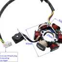 PRO BAT 6 Coil 5 Wire GY6 Stator Magneto 6 Coil Pole for GY6 125cc 150cc Chinese ATVS Quad Bikes Dune Buggy Go Kart UTV Moped Scooter Coolster Roketa Sunl Tank JCL Lance Znen Jonway