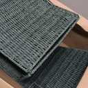 Set of 2 Hand-Woven Paper Rope Wicker Baskets, Storage Basket, Foldable Cube Storage Bins, Green Storage Cubes, Square Baskets for Organizing Shelves, 12x12x12in