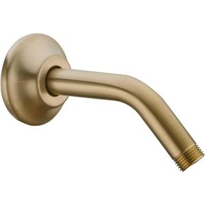 BESTILL Wall Mounted 6 Inch Shower Head Arm, Shower Arm and Flange Included, Champagne Bronze