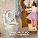 Frida Baby Drop Down Potty Seat, Potty Training Seat for Toddlers, Attaches Securely to Adult Toilet, Flips Up or Stays Down for Kid Ready Access, Easy to Clean, Secure, Stable & Easy to Install