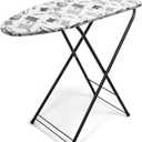 Duwee 13"35" Ironing Board Small with Heat Resistant Cover,Folding Compact Ironing Board,Light Weight,Easy to Storage (White)