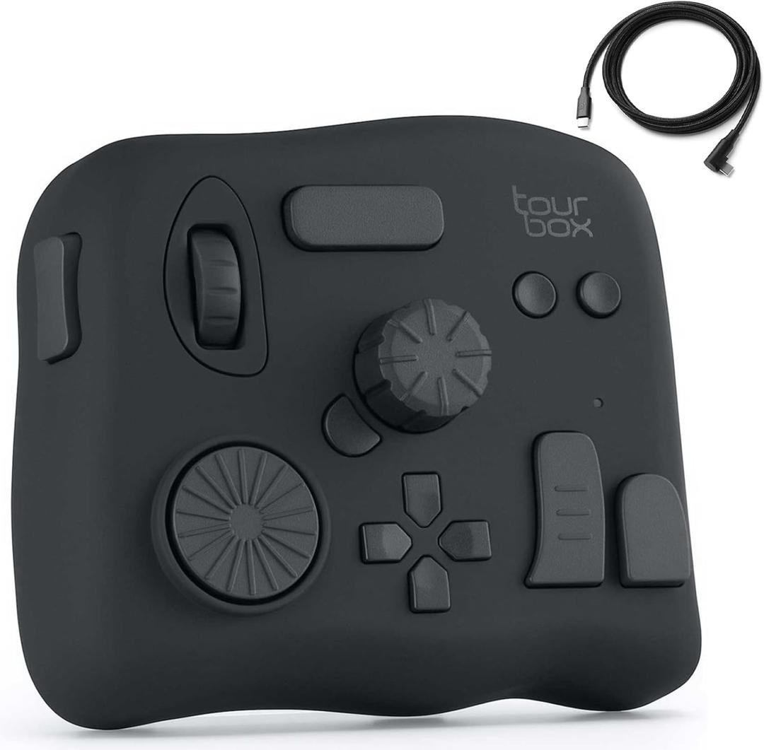 TourBox NEO - Custom Controller for Photo Video Editing, Color Grading, Illustration, MacOS/Windows, Photoshop Lightroom Davinci Resolve After Effects Premiere Final Cut Pro Programmable Keyboard