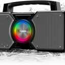 Hupoaf Speakers Bluetooth Wireless,160W Max Loud Bass Outdoor Speaker, IPX7 Waterproof, Boombox Sound, All Day Battery, Wireless TWS Pairing Speaks Portable for Party, Outsides, Beach,Garage