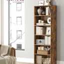 VASAGLE 6-Tier Bookshelf, Storage Organizer, 23.6 x 9.5 x 63.2 Inches, 6 Tiers Open