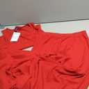 PRETTYGARDEN Women's 2 Piece Maxi Skirt Sets Casual Summer Knit Cropped Tank Top High Waisted Long Skirts Outfit (Red,Medium)