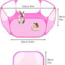 Amakunft Small Animal Playpen, Pop-Up Portable Play Yard for Guinea Pigs, Rabbits, Hamsters, Hedgehogs, Foldable Exercise Fence with Breathable Mesh for Indoor Outdoor Use