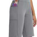 baleaf Women's Bermuda Shorts 12" Long Knee Length Running Athletic High Waist Zipper Pocket Quick Dry Loose Fit (Gray, XL)