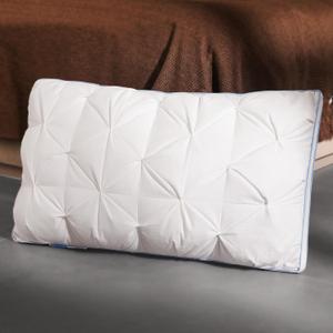 QUTOOL Luxury Hotel Goose Feather Pillow, 100% Cotton Cover, Soft Support Pillow, Suitable for Sleepers on The Back, Sides, and Stomach, King Size Bed Pillows Set of 2