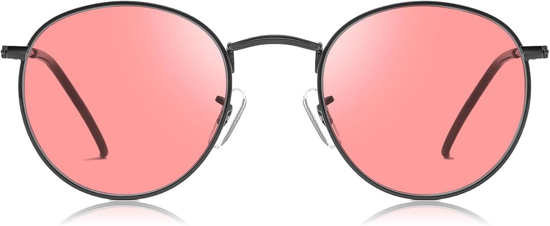 Fluorescent-41 Pink Tinted Blue Light Blocking Glasses for Migraine, Light Sensitivity, Photophobia JF5002