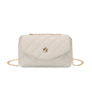 Lightweight Shoulder Bag for Women - Business Casual Crossbody with Minimalist Flap Cover and Chain Strap - Fashionable Everyday Purse for Girls