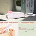New Rechargeable Unicorns LED Flashlight, Cute Animal Shaped Silicone Flashlight, Comfortable Touch Lasting Press to Adjust Brightness Portable Outdoor Lighting Creative Light.