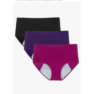 POKARLA Women's High Absorbency Period Cotton Underwear Heavy Flow Leakproof Panties, 3XL