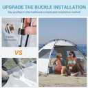 Elegear CumbreX Beach Tent Sun Shelter with Canopy, 4-5 Person Pop Up Beach Tent, Easy Setup UPF 50+ UV Protection Portable Lightweight Double Silver Coating Cabana Sun Shade Shelter - Silver