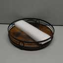 LAMU 10'' Lazy Susan Turntable Organizer for Cabinet, Round Wood Lazy Susan for Table Top, Countertop, Kitchen, Pantry, Spice, Bathroom Vanity, Decor